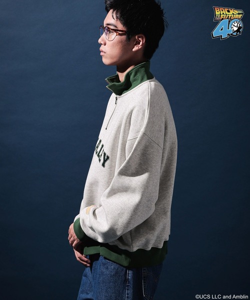 niko and...（ニコアンド）の「【バック・トゥ・ザ・フューチャー】コラボプリントハーフジッププルオーバー（スウェット・メンズ・ネイビー/ライトグレー・MEDIUM/LARGE）」の8枚目の写真