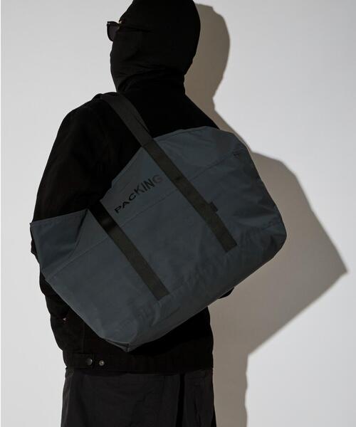 PACKING（パッキング）の「PACKING/パッキング　BLACK REFLECTIVE TOTE（トートバッグ・メンズ・ブラック・F）」の14枚目の写真
