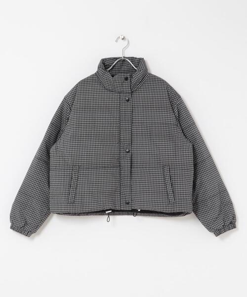 ITEMS URBANRESEARCH(アイテムズ アーバンリサーチ)の「中綿クロップドジャケット(ダウンジャケット/コート・レディース・ブラック/ライトブルー/チェック・FREE)」の11枚目の写真