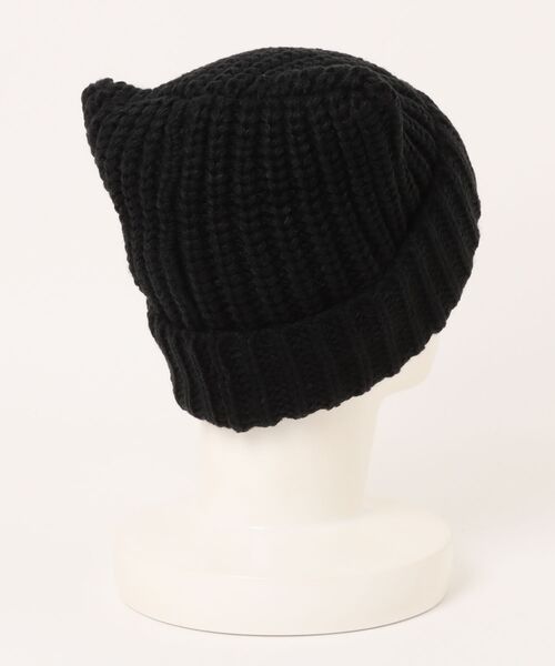 LOWRYS FARM（ローリーズファーム）の「ネコミミワッチ  579638（ニットキャップ/ビーニー・レディース・チャコールグレー/ブラック・FREE）」の10枚目の写真