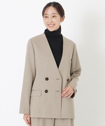 ウールノーカラージャケット