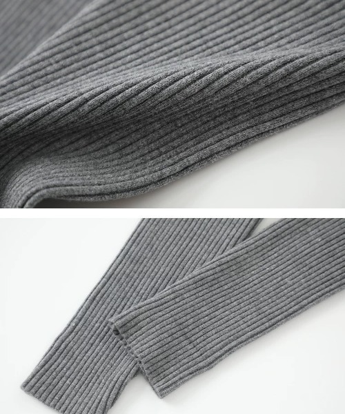 ampm(エーエムピーエム)の「リブニットレギンス/スパッツ/タイツ風パンツ(その他パンツ・レディース・ベージュ/ブラック/グレー・FREE)」の12枚目の写真