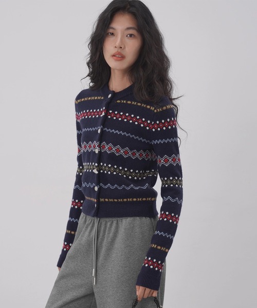 フェアアイルカーディガン EM25a081【EIGHTHMONTH】