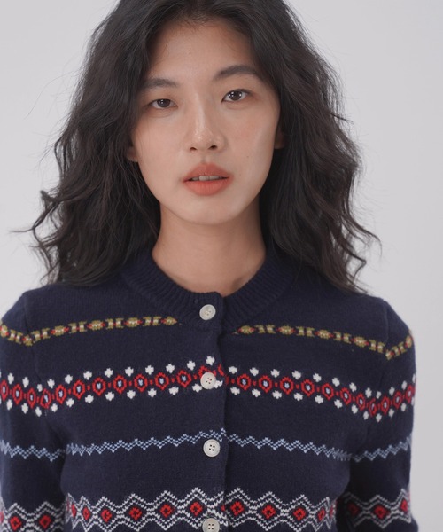 フェアアイルカーディガン EM25a081【EIGHTHMONTH】