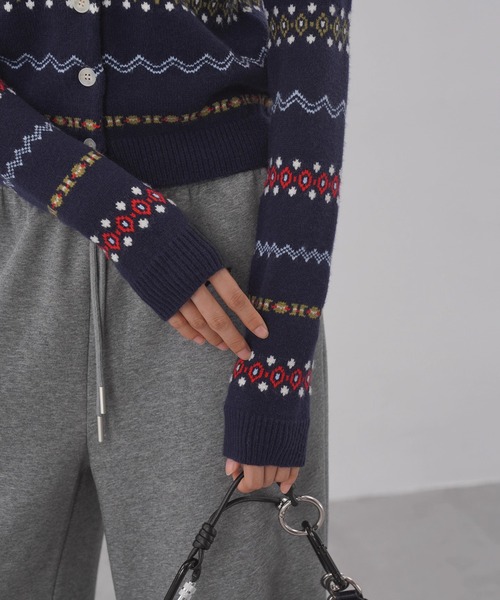 フェアアイルカーディガン EM25a081【EIGHTHMONTH】