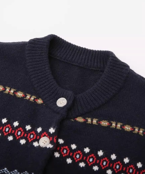 フェアアイルカーディガン EM25a081【EIGHTHMONTH】