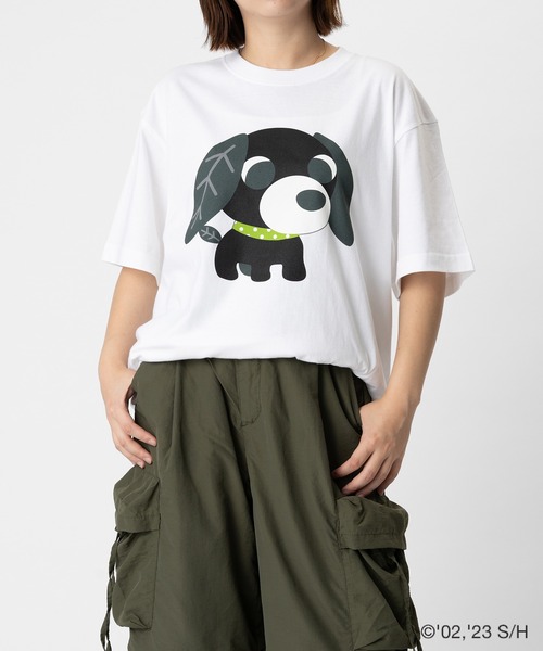 ZOZO(ゾゾ)の「お茶犬 × ZOZOTOWN クロリョク ビッグTシャツ(Tシャツ/カットソー・レディース・ホワイト/ブラック/グレー・M/L)」の2枚目の写真