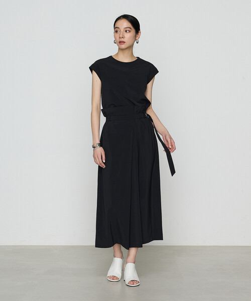 Gabardine K.T(ギャバジンケーティー)の「【セットアップ対応】ナイロン2WAYストレッチ ラップ風スカート(スカート・レディース・カーキ/グレー/ブラック・9号)」の14枚目の写真