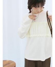 Samansa Mos2 blue（サマンサモスモスブルー）の「ビスチェドッキングカットソー（Tシャツ/カットソー）」
