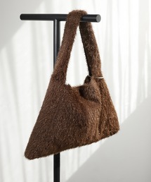 ANEMONE | シャギーラメ×レザー調リバーシブルバッグ(ハンドバッグ)