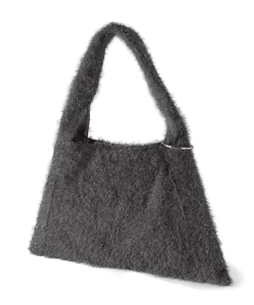 ANEMONE（アネモネ）の「シャギーラメ×レザー調リバーシブルバッグ（ハンドバッグ・レディース・グレー/ブラウン/パープル・FREE）」の6枚目の写真