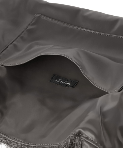 ANEMONE（アネモネ）の「シャギーラメ×レザー調リバーシブルバッグ（ハンドバッグ・レディース・グレー/ブラウン/パープル・FREE）」の8枚目の写真