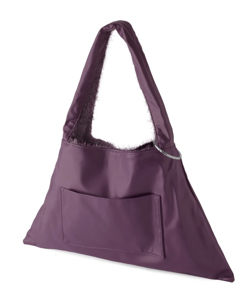 ANEMONE（アネモネ）の「シャギーラメ×レザー調リバーシブルバッグ（ハンドバッグ・レディース・グレー/ブラウン/パープル・FREE）」の12枚目の写真