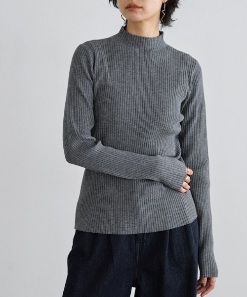 RASW（ラス）の「[RASW]ケープアンサンブルリブニット（ニット/セーター・レディース・杢グレー/ブラック・M/L）」の7枚目の写真