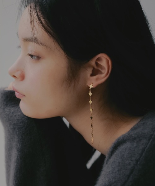 A part by（アパートバイ）の「フラワーチェーンピアス（ピアス（両耳用）・レディース・Silver/GOLD・FREE）」の10枚目の写真