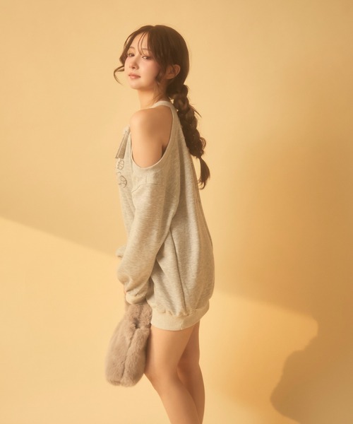 TITTY&CO.（ティティーアンドコー）の「アメスリラメスウェットワンピ（ワンピース・レディース・ブラック/グレー・FREE）」の13枚目の写真