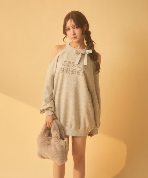 TITTY&CO.（ティティーアンドコー）の「アメスリラメスウェットワンピ（ワンピース・レディース・ブラック/グレー・FREE）」の15枚目の写真