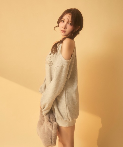 TITTY&CO.（ティティーアンドコー）の「アメスリラメスウェットワンピ（ワンピース・レディース・ブラック/グレー・FREE）」の16枚目の写真