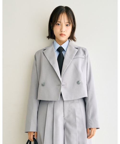 セール】【卒服・セレモニー】エンブレムつきボレロジャケット（スーツ