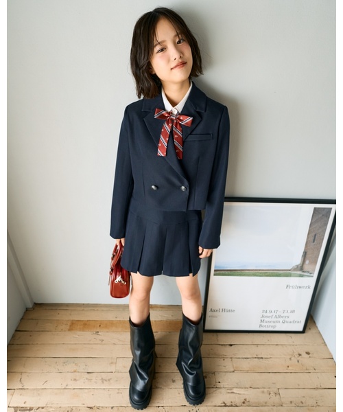 セール】【卒服・セレモニー】エンブレムつきボレロジャケット（スーツ