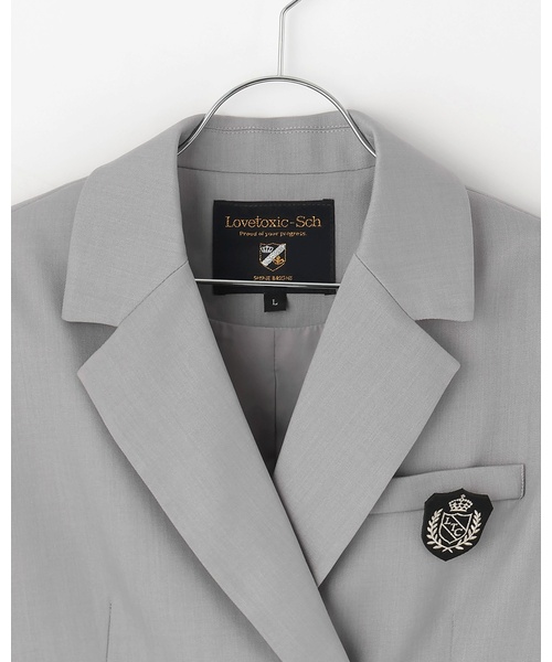 セール】【卒服・セレモニー】エンブレムつきボレロジャケット（スーツ