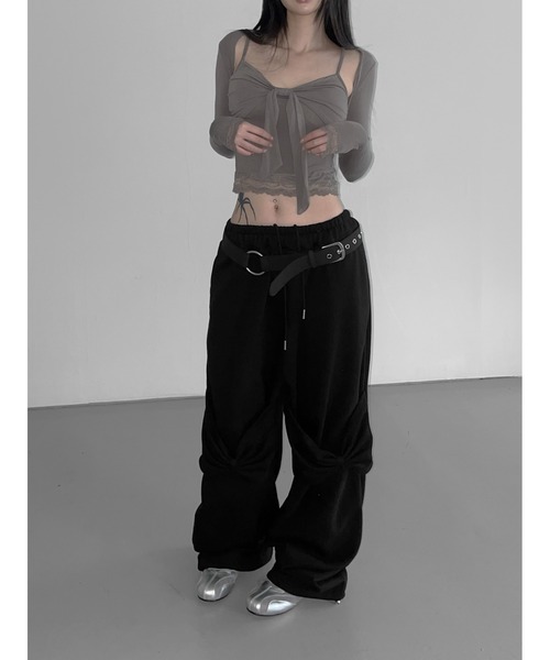 THEAIRTOWN(ジエアタウン)の「sneezeweed knee pt(スウェットパンツ・レディース・アイボリー/グレー/ブラック・FREE)」の22枚目の写真