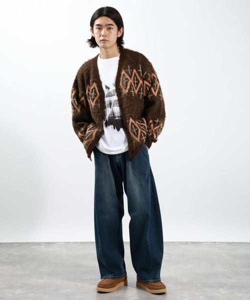 BAYFLOW(ベイフロー)の「アソートパターンカーディガン(ニット/セーター・メンズ・グレー/ブルー/ブラウン・LARGE/MEDIUM)」の6枚目の写真