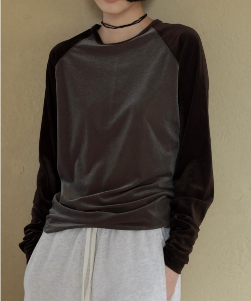 Sheervelour Baseball T-shirts（Tシャツ/カットソー）｜anuke