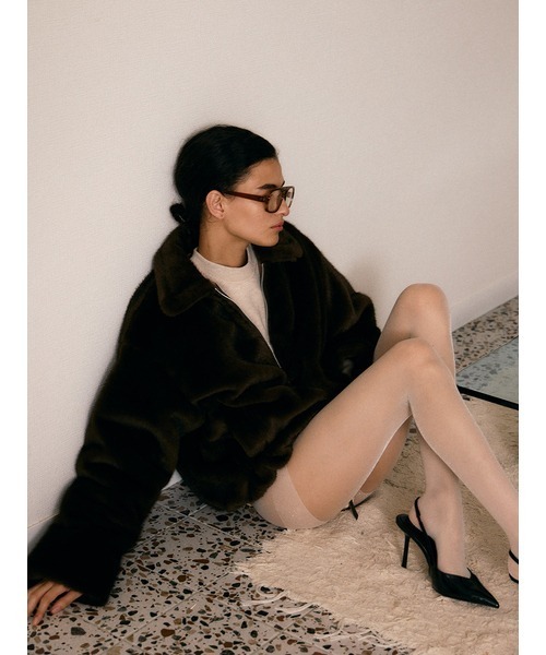Henon.(ヘノン)の「ECO FUR BLOUSON(ブルゾン・レディース・ダークブラウン・F)」の3枚目の写真