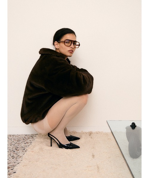 Henon.(ヘノン)の「ECO FUR BLOUSON(ブルゾン・レディース・ダークブラウン・F)」の6枚目の写真