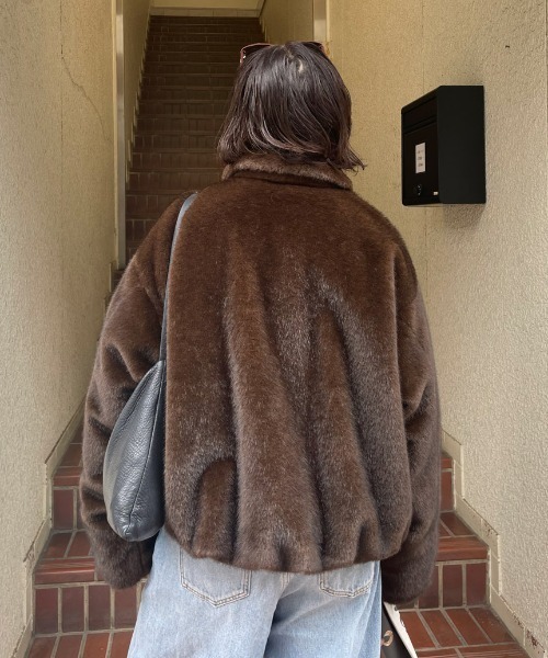 Henon.(ヘノン)の「ECO FUR BLOUSON(ブルゾン・レディース・ダークブラウン・F)」の18枚目の写真
