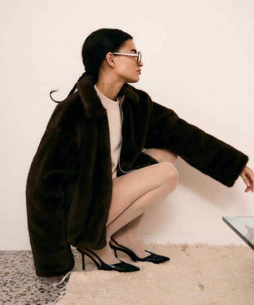 Henon.(ヘノン)の「ECO FUR BLOUSON(ブルゾン・レディース・ダークブラウン・F)」の19枚目の写真