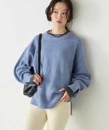 【forksy.】<エブリデイシリーズ>レイヤード風モックネックニットプルオーバー