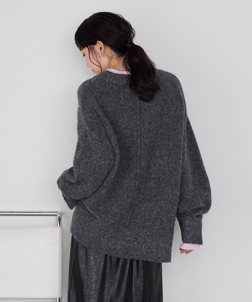 forksy.】エブリデイレイヤード風モックネックニットプルオーバー