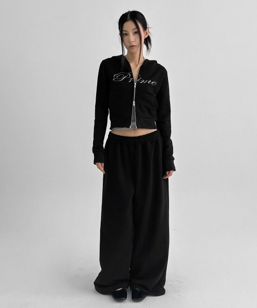 BLACKUP（ブラックアップ）の「[MADE] ディキデンワイドバンディングパンツ（スウェットパンツ・レディース・ブラウン/ブラック/グレー・FREE）」の10枚目の写真
