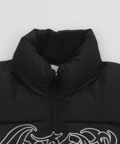 SHORT ROUND(ショートラウンド)の「SHORT ROUND/パファーグラフィックブルゾン(ダウンジャケット/コート・メンズ・ブラック/ブラウン・MEDIUM/LARGE)」の5枚目の写真