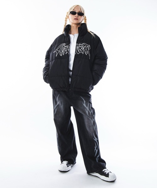SHORT ROUND(ショートラウンド)の「SHORT ROUND/パファーグラフィックブルゾン(ダウンジャケット/コート・メンズ・ブラック/ブラウン・MEDIUM/LARGE)」の13枚目の写真