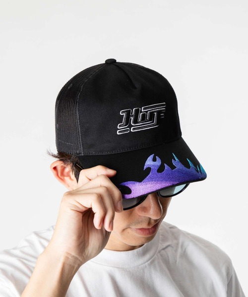 HUF(ハフ)の「HUF EXHAUST TRUCKER ハフ エグゾーストトラッカー キャップ(キャップ・メンズ・ブラウン系1/ブラック・FREE)」の1枚目の写真