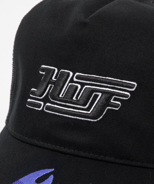 HUF(ハフ)の「HUF EXHAUST TRUCKER ハフ エグゾーストトラッカー キャップ(キャップ・メンズ・ブラウン系1/ブラック・FREE)」の5枚目の写真