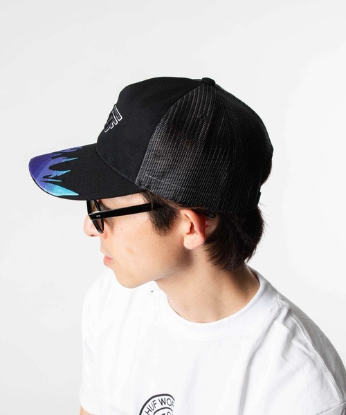 HUF(ハフ)の「HUF EXHAUST TRUCKER ハフ エグゾーストトラッカー キャップ(キャップ・メンズ・ブラウン系1/ブラック・FREE)」の14枚目の写真