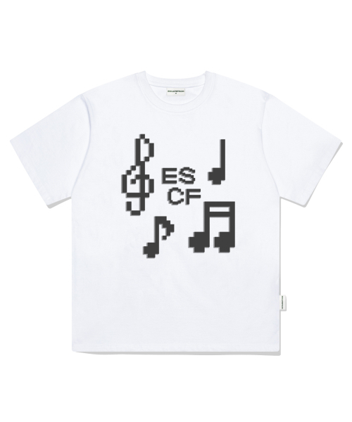 ESCAPEFROM（エスケープフロム）の「ノイズミュージックプリントオーバーサイズ半袖Tシャツホワイト（Tシャツ/カットソー・レディース・その他・LARGE/SMALL/MEDIUM）」の2枚目の写真