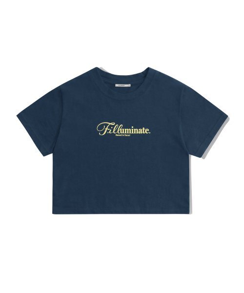 F.ILLUMINATE(フィルミネイト)の「(W)カシーブクロップTシャツ-ネイビー(Tシャツ/カットソー・レディース・その他・FREE)」の2枚目の写真