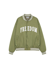 FREEDOM（フリーダム）の「フリーダムロゴ MA-1ジャケット (カーキ)（スタジャン）」
