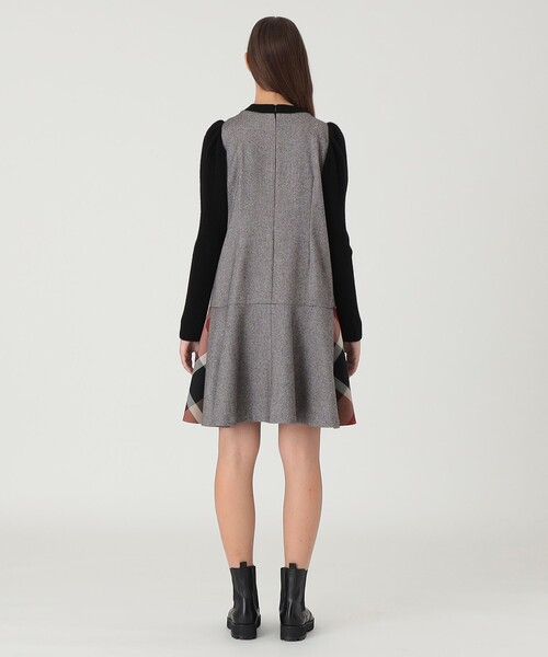 2025winter商品ブルーレーベルクレストブリッジ ツイードドッキングドレス ツイードドッキングドレス（ワンピース）｜BLUE LABEL CRESTBRIDGE