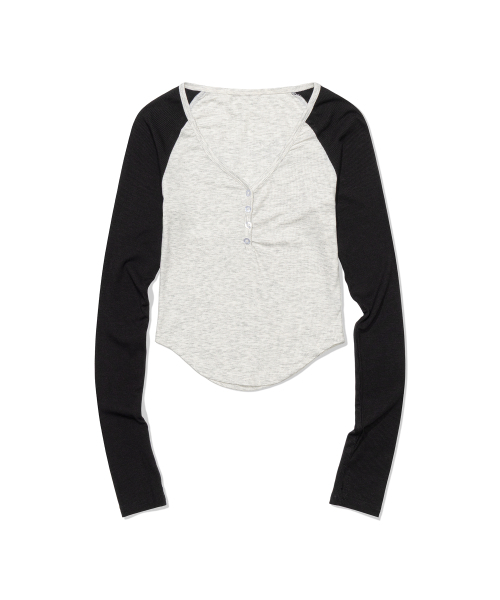MOAA(モア)の「Dual Tone Raglan Tee (BLACK)(Tシャツ/カットソー・レディース・その他・SMALL/MEDIUM)」の1枚目の写真