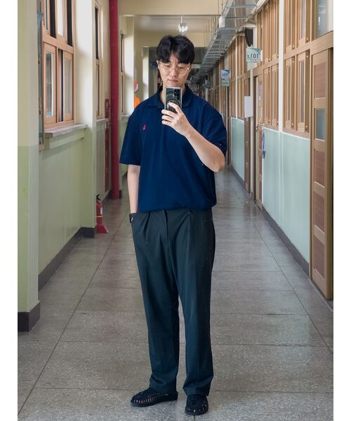 MUSINSA STANDARD(ムシンサスタンダード)の「コットンリネンツータックワイドパンツ【ガンメタル】(その他パンツ・メンズ・その他・38/26/27/28/29/36/34/32/30/31/33)」の9枚目の写真