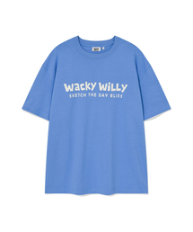 ビッグタイポ半袖Tシャツブルー