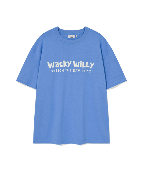 Wacky WiLLy(ワッキーウィリー)の「ビッグタイポ半袖Tシャツブルー(Tシャツ/カットソー・レディース・その他・XX-LARGE/SMALL/MEDIUM/LARGE/X-LARGE)」の1枚目の写真