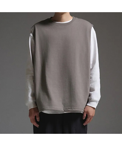 XERO（ゼロ）の「Round Neck String Vest [5 Colors]（ベスト・メンズ・オリーブ/ブラック/ネイビー/チャコール/ライトグレー・MEDIUM/LARGE）」の4枚目の写真