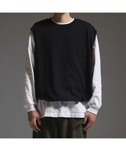 XERO（ゼロ）の「Round Neck String Vest [5 Colors]（ベスト・メンズ・オリーブ/ブラック/ネイビー/チャコール/ライトグレー・MEDIUM/LARGE）」の2枚目の写真